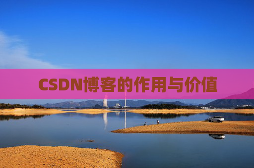 CSDN博客的作用与价值